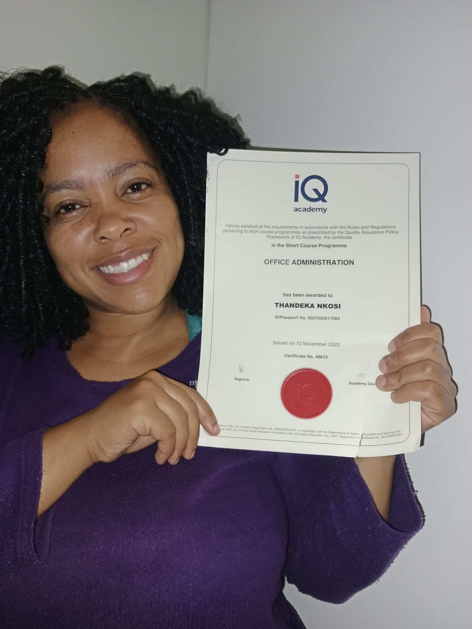 iQ Academy Course Completed Students